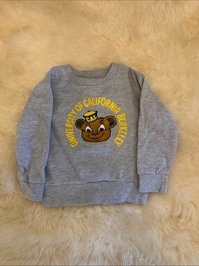 Cal Berkeley Gray Kids Sweatshirt with Bear Graphic
